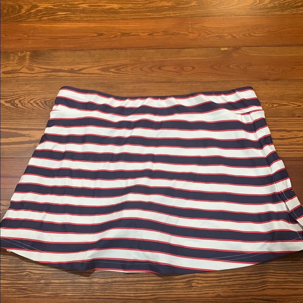 Striped Navy, Red White Golf Skort